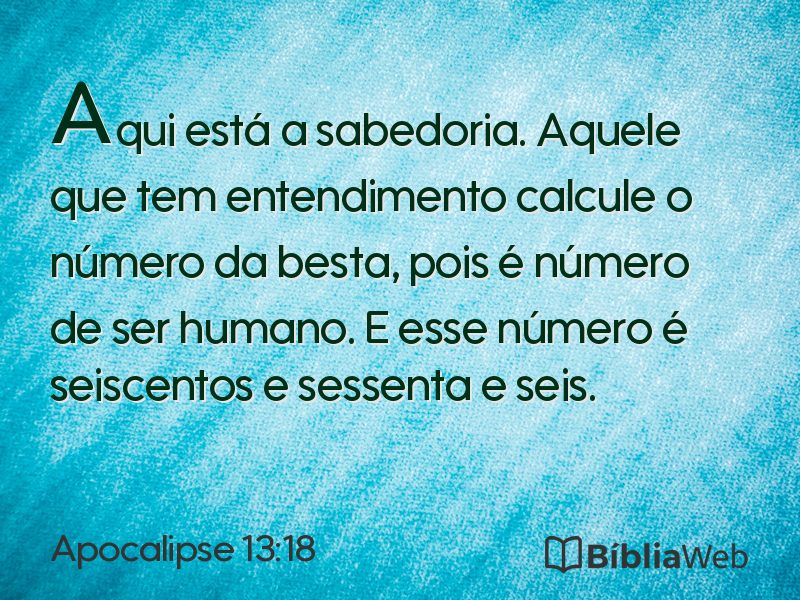 Apocalipse 13:18 em imagem para compartilhar