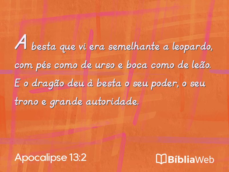 Apocalipse 13:2 em imagem para compartilhar