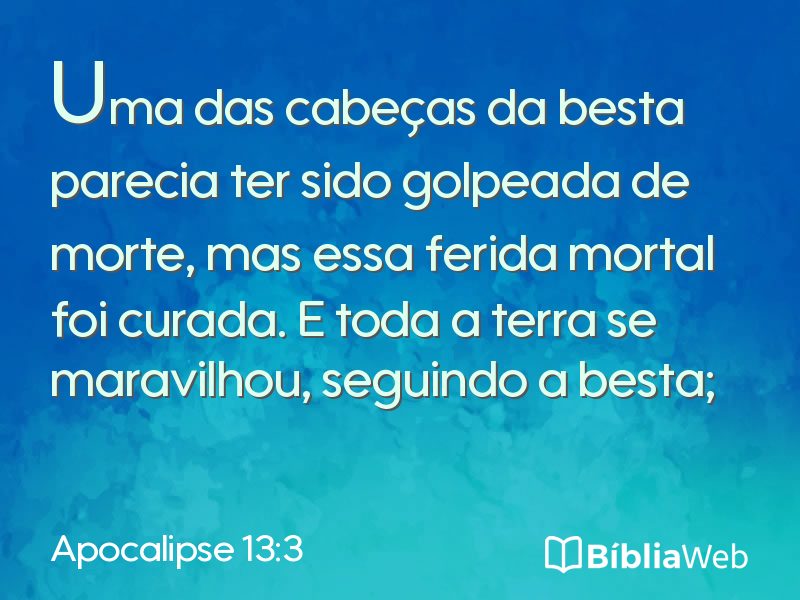Apocalipse 13:3 em imagem para compartilhar