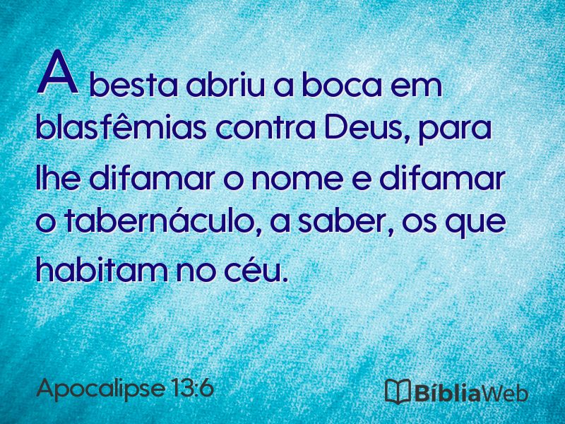 Apocalipse 13:6 em imagem para compartilhar