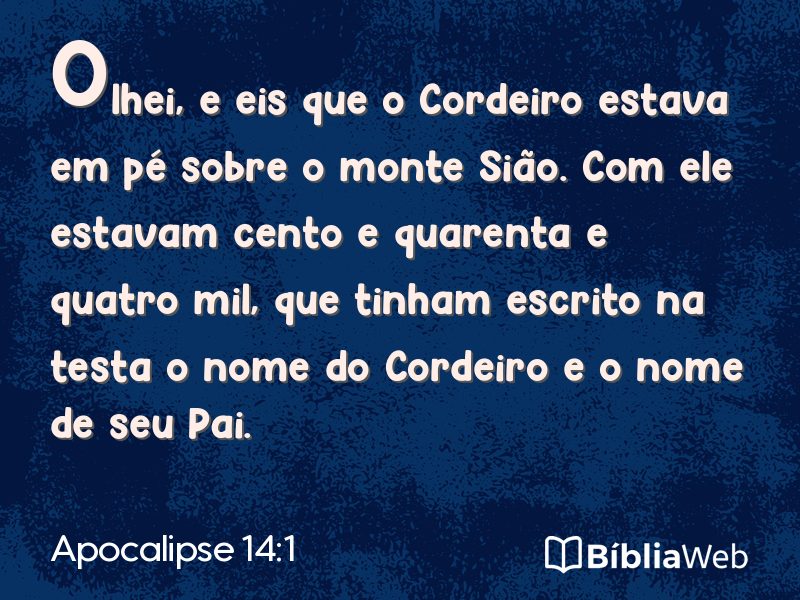 Apocalipse 14:1 em imagem para compartilhar