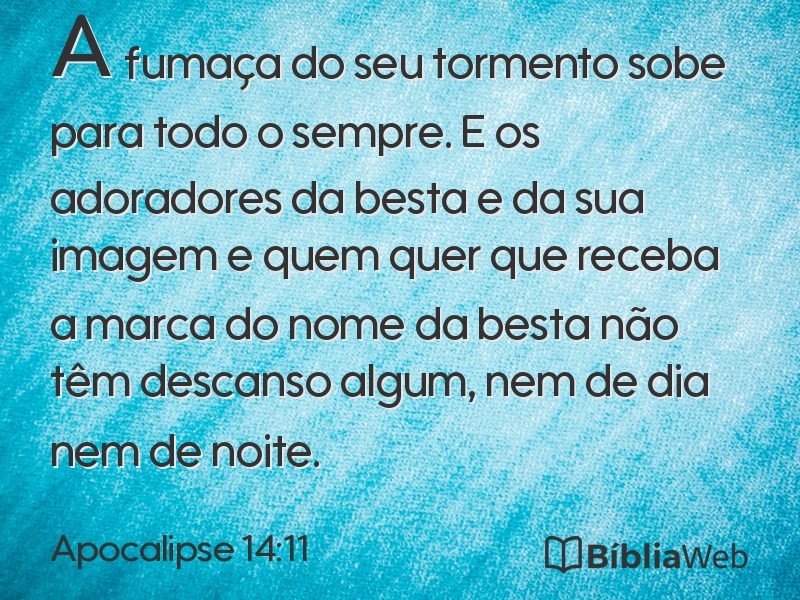 Apocalipse 14:11 em imagem para compartilhar