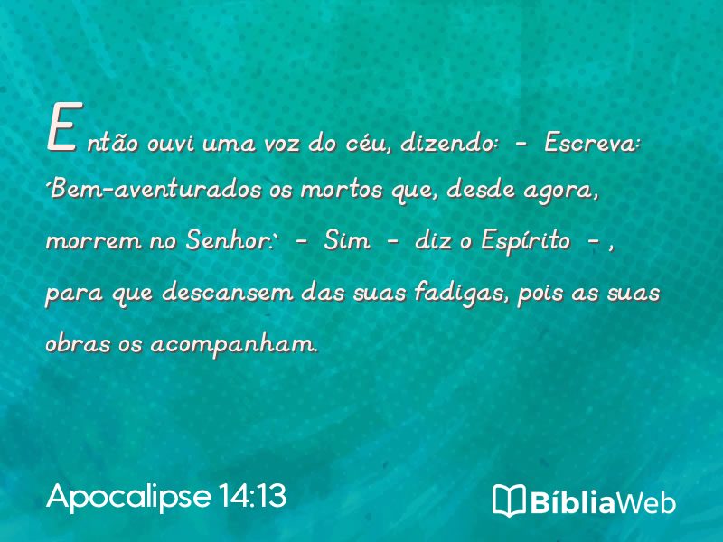 Apocalipse 14:13 em imagem para compartilhar