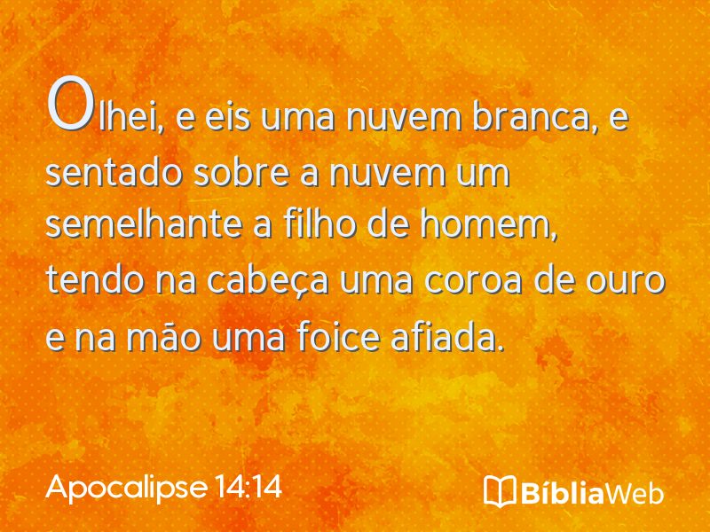 Apocalipse 14:14 em imagem para compartilhar
