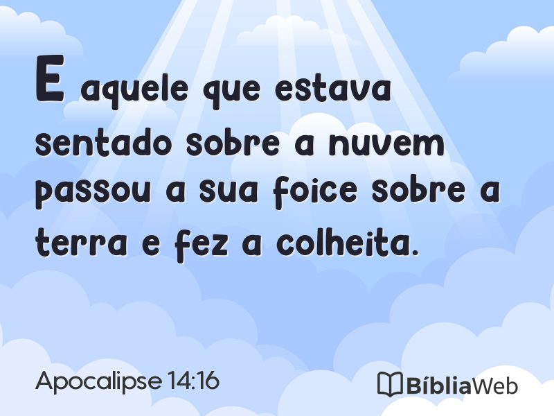 Apocalipse 14:16 em imagem para compartilhar