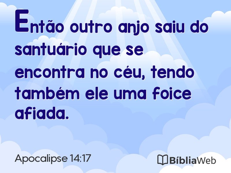 Apocalipse 14:17 em imagem para compartilhar