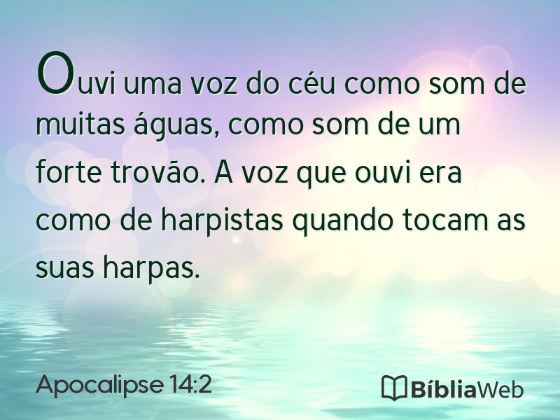 Apocalipse 14:2 em imagem para compartilhar
