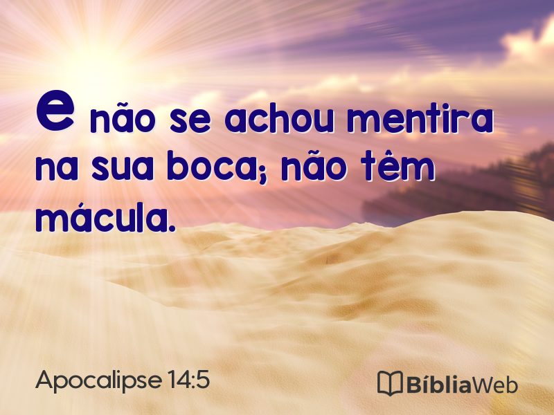 Apocalipse 14:5 em imagem para compartilhar