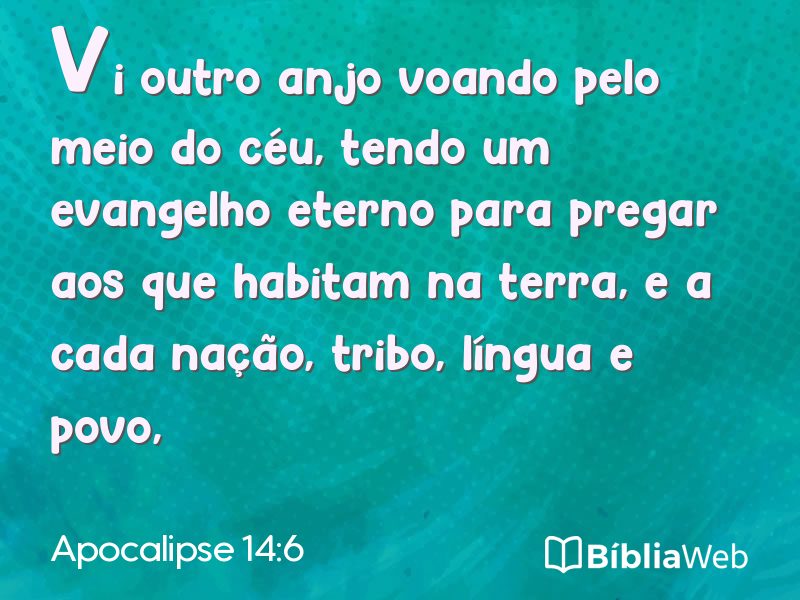 Apocalipse 14:6 em imagem para compartilhar