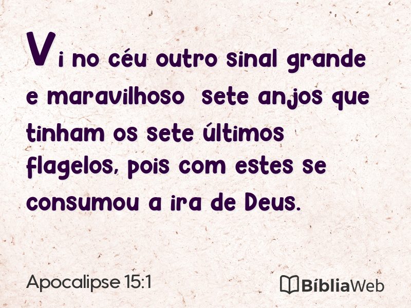 Apocalipse 15:1 em imagem para compartilhar