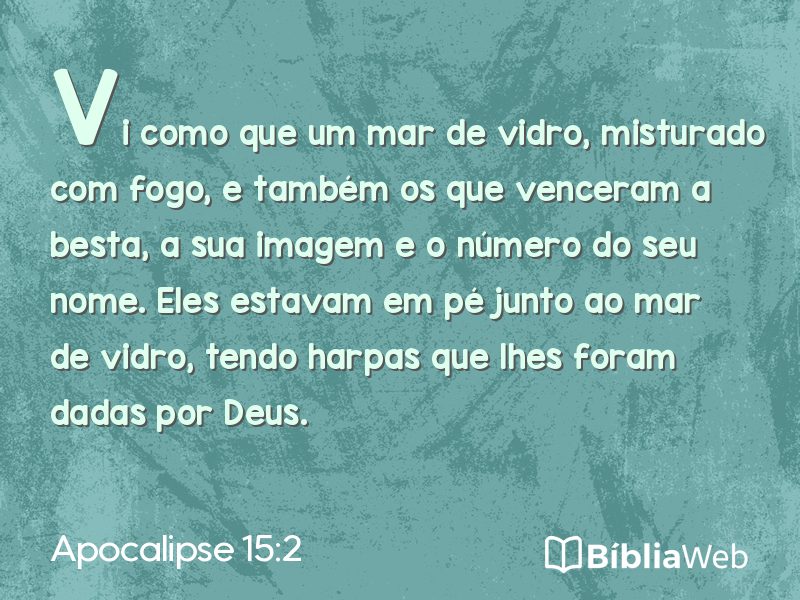 Apocalipse 15:2 em imagem para compartilhar