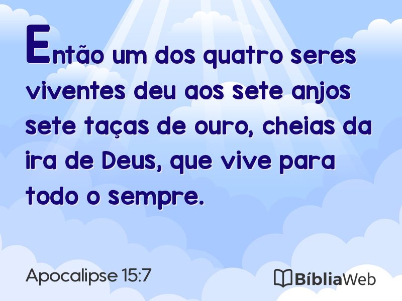 Apocalipse 15:7 em imagem para compartilhar
