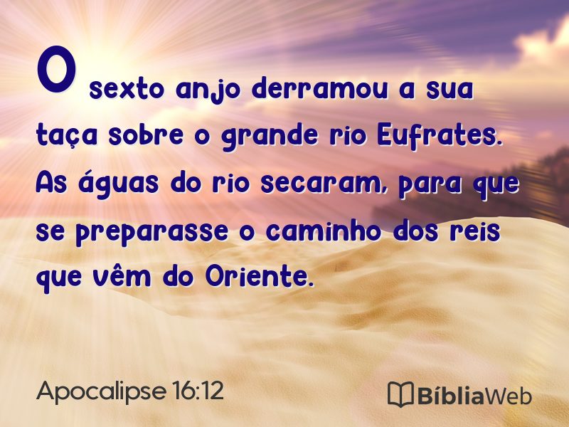 Apocalipse 16:12 em imagem para compartilhar