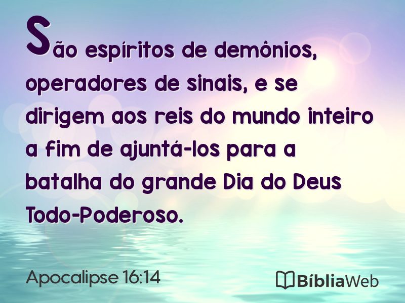 Apocalipse 16:14 em imagem para compartilhar