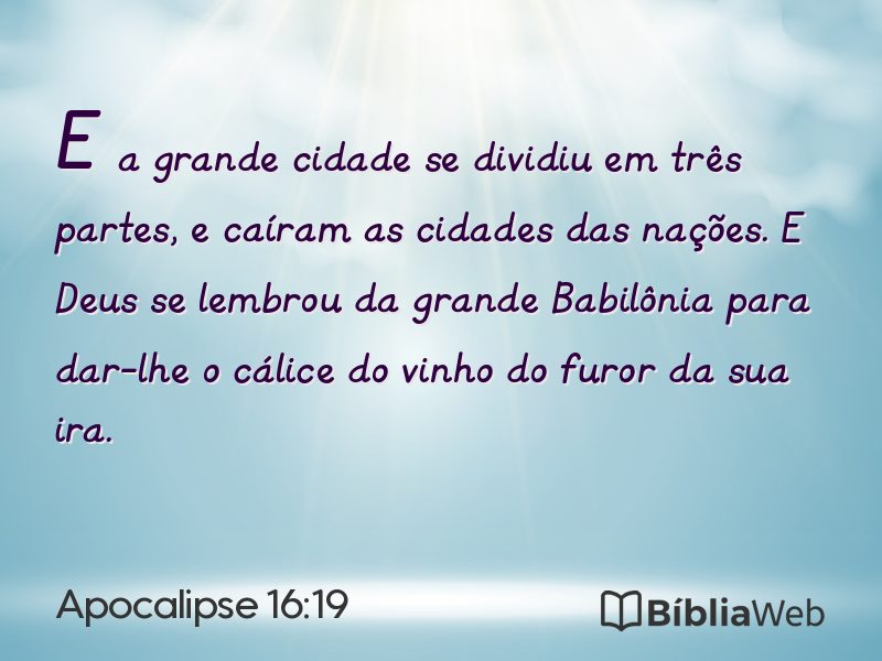 Apocalipse 16:19 em imagem para compartilhar