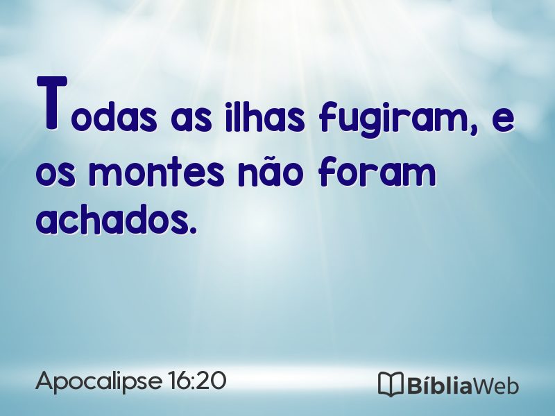 Apocalipse 16:20 em imagem para compartilhar