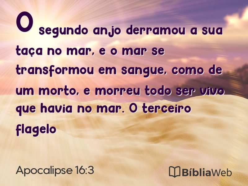 Apocalipse 16:3 em imagem para compartilhar