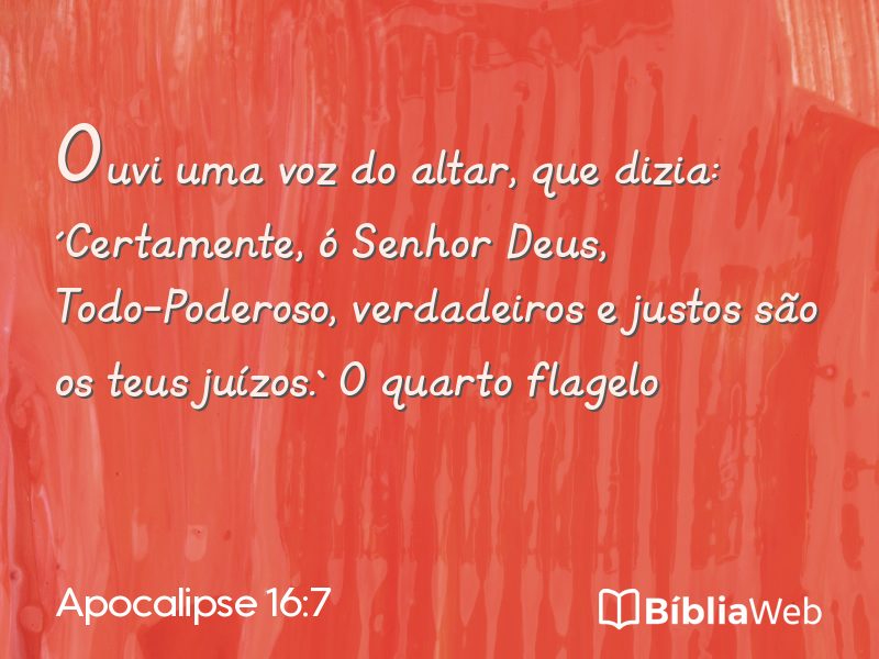 Apocalipse 16:7 em imagem para compartilhar