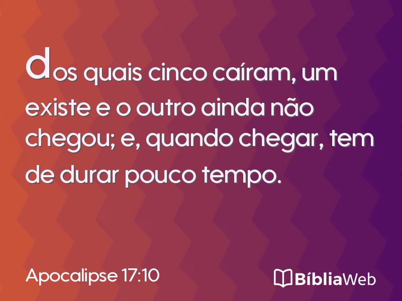 Apocalipse 17:10 em imagem para compartilhar