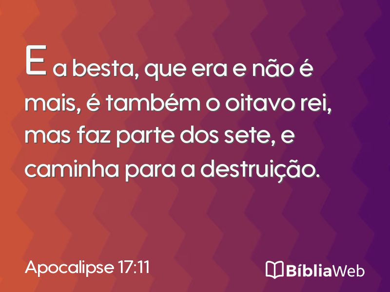 Apocalipse 17:11 em imagem para compartilhar