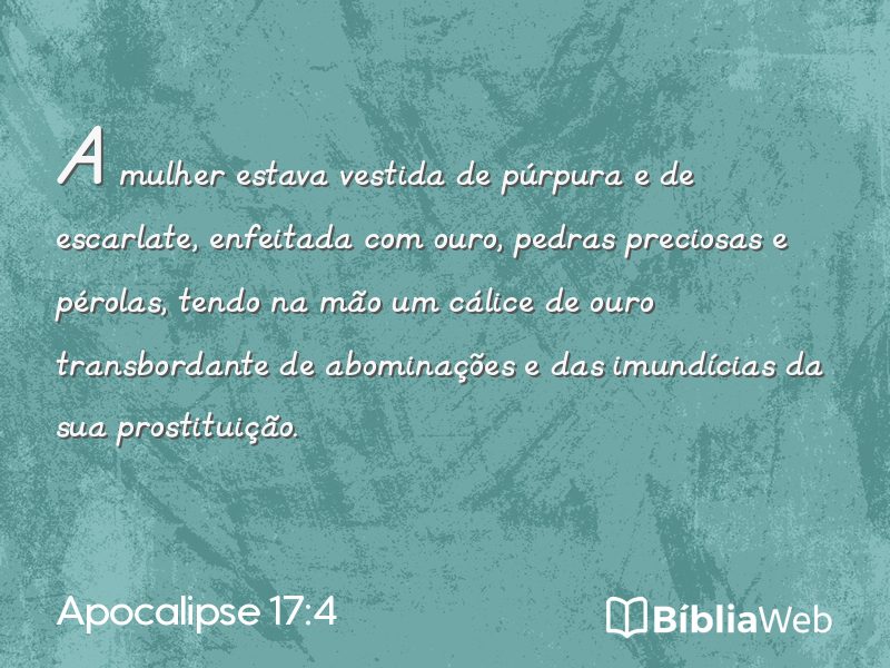 Apocalipse 17:4 em imagem para compartilhar