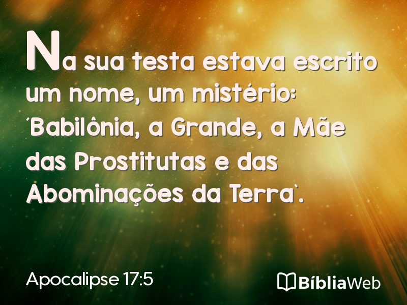 Apocalipse 17:5 em imagem para compartilhar