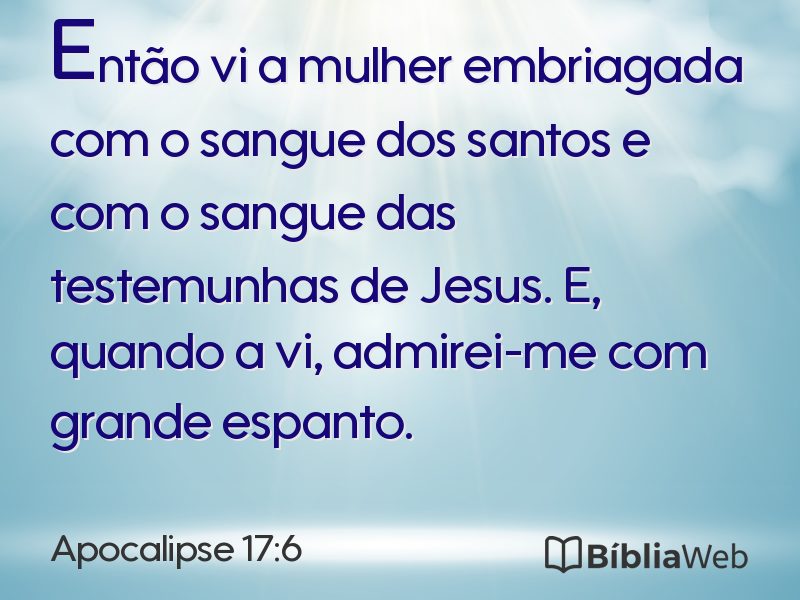 Apocalipse 17:6 em imagem para compartilhar