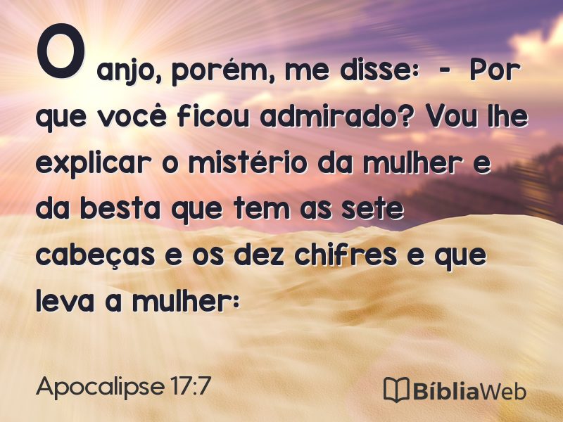 Apocalipse 17:7 em imagem para compartilhar