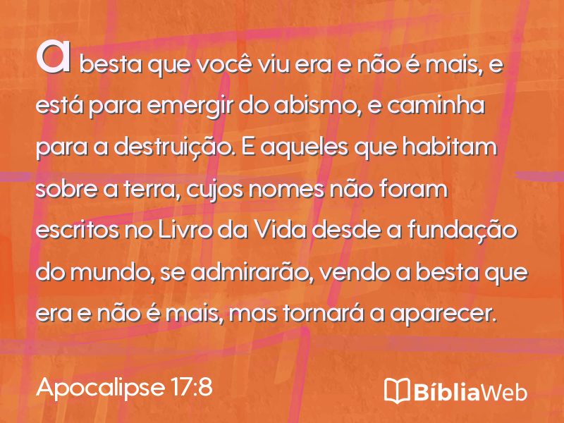 Apocalipse 17:8 em imagem para compartilhar
