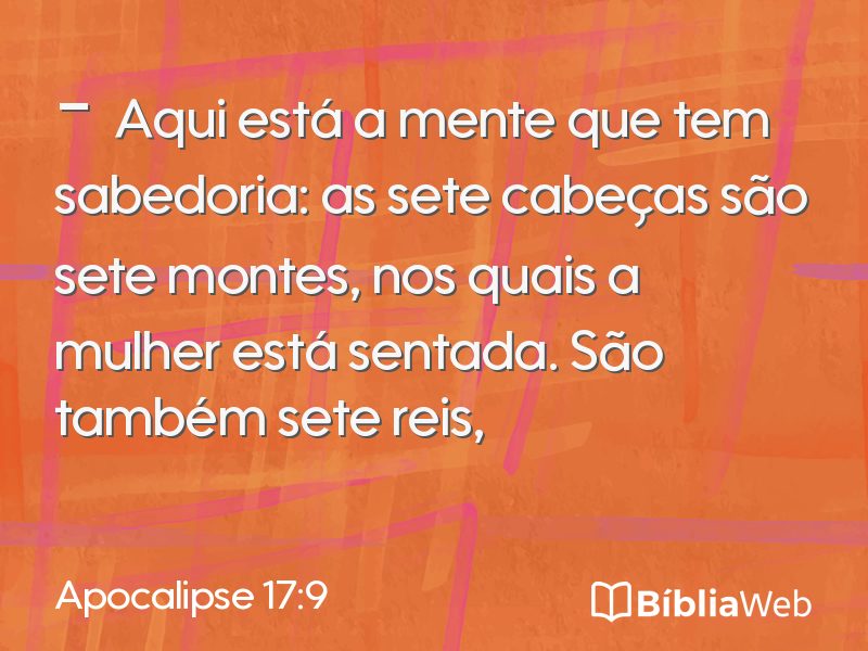 Apocalipse 17:9 em imagem para compartilhar