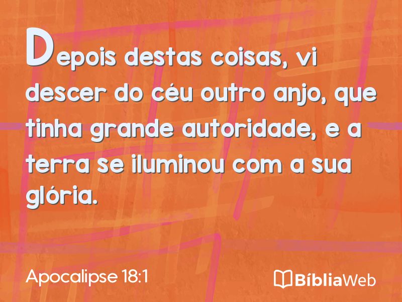 Apocalipse 18:1 em imagem para compartilhar