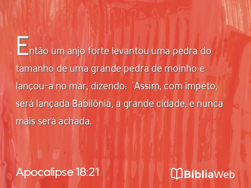 Apocalipse 18:21 em imagem para compartilhar