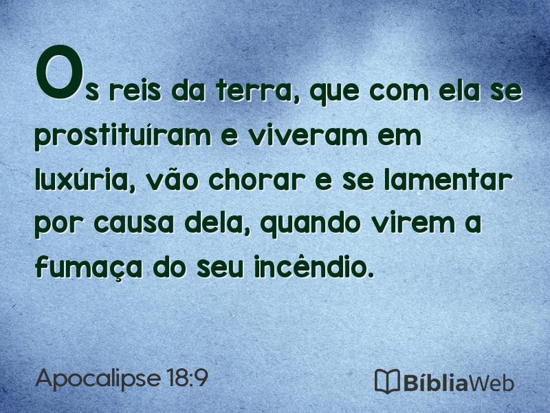Apocalipse 18:9 em imagem para compartilhar