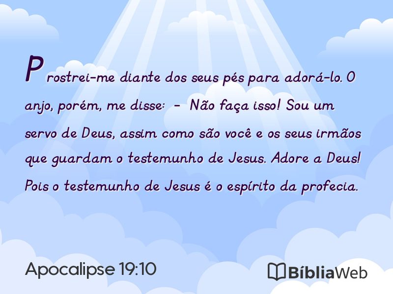 Apocalipse 19:10 em imagem para compartilhar