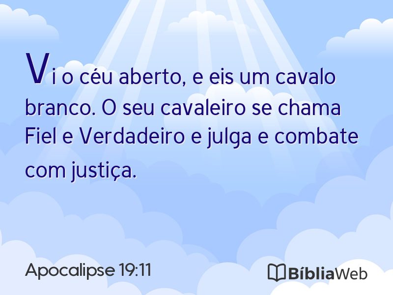 Apocalipse 19:11 em imagem para compartilhar