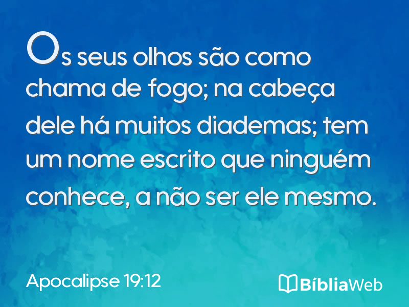 Apocalipse 19:12 em imagem para compartilhar