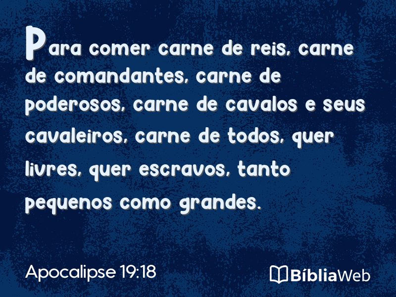 Apocalipse 19:18 em imagem para compartilhar
