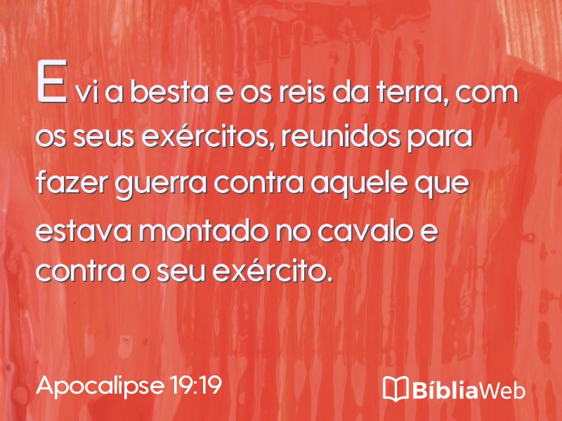 Apocalipse 19:19 em imagem para compartilhar