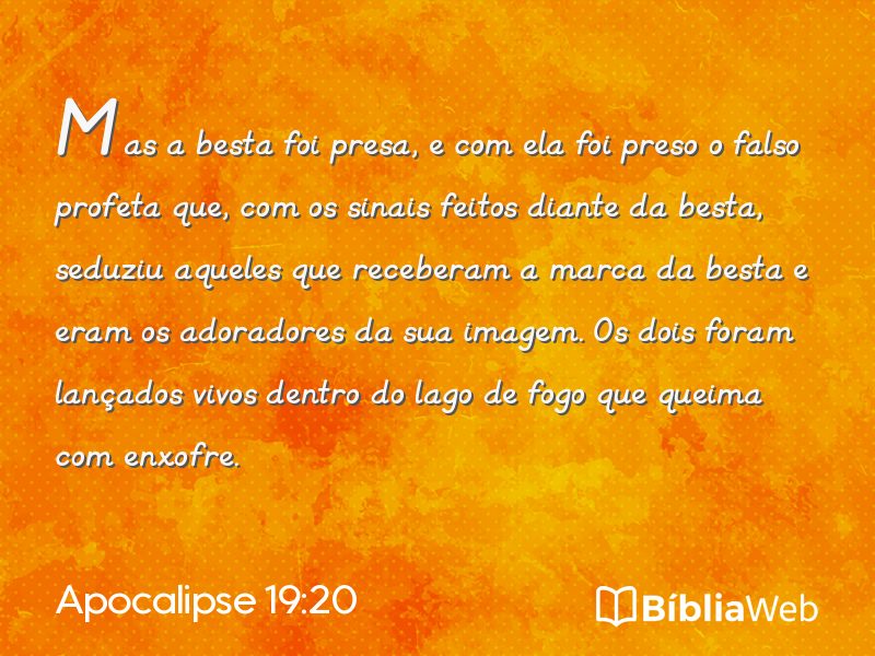 Apocalipse 19:20 em imagem para compartilhar