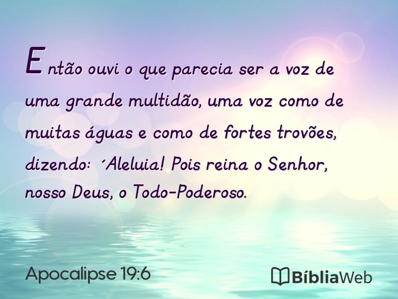 Apocalipse 19:6 em imagem para compartilhar