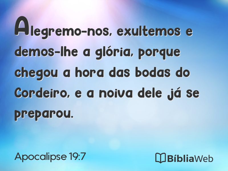 Apocalipse 19:7 em imagem para compartilhar