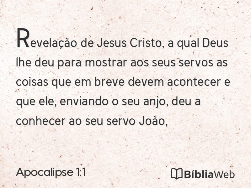 Apocalipse 1:1 em imagem para compartilhar