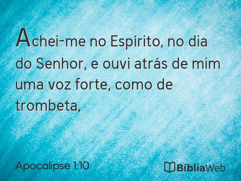 Apocalipse 1:10 em imagem para compartilhar