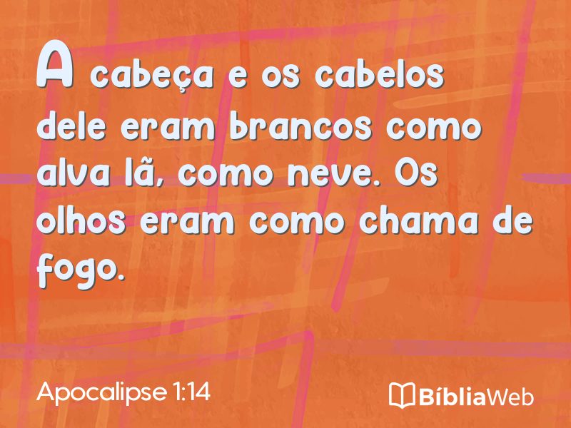 Apocalipse 1:14 em imagem para compartilhar