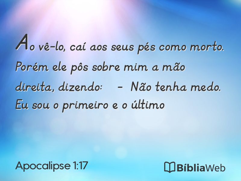 Apocalipse 1:17 em imagem para compartilhar