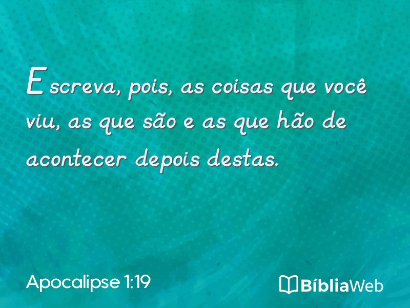 Apocalipse 1:19 em imagem para compartilhar