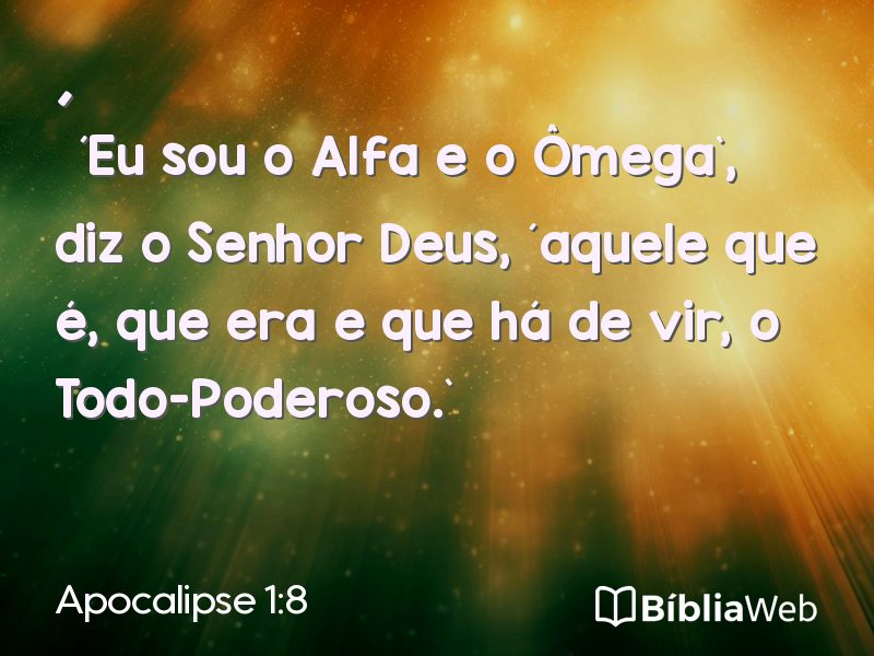 Apocalipse 1:8 em imagem para compartilhar