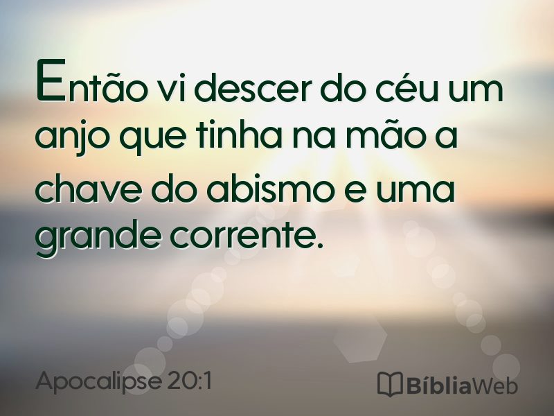 Apocalipse 20:1 em imagem para compartilhar