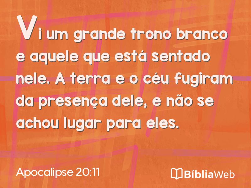 Apocalipse 20:11 em imagem para compartilhar