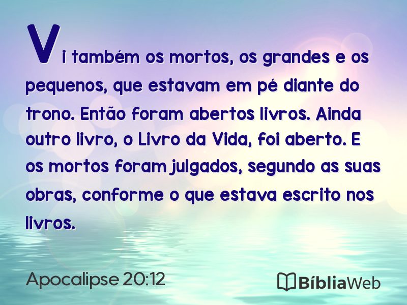 Apocalipse 20:12 em imagem para compartilhar